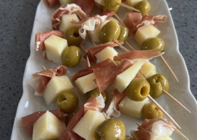 Parma ham. Spanish olives &